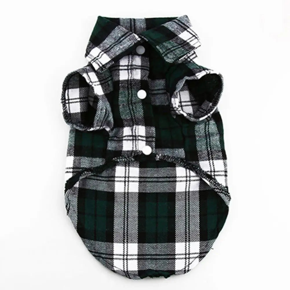 Small Dog/Cat Clothes Plaid Shirt