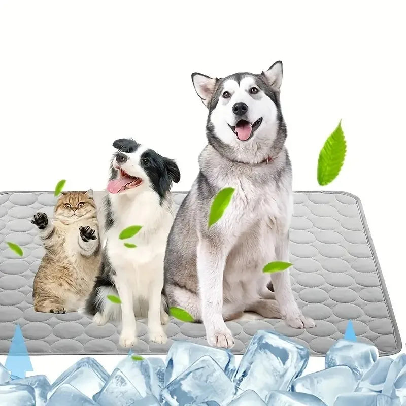 Pet Self Cooling Mat, Ice Silk, Cooling Pad for Dogs and Cats