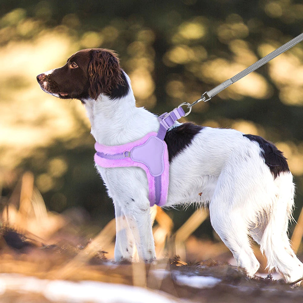 Warm Plush Padded Dog Harness Winter