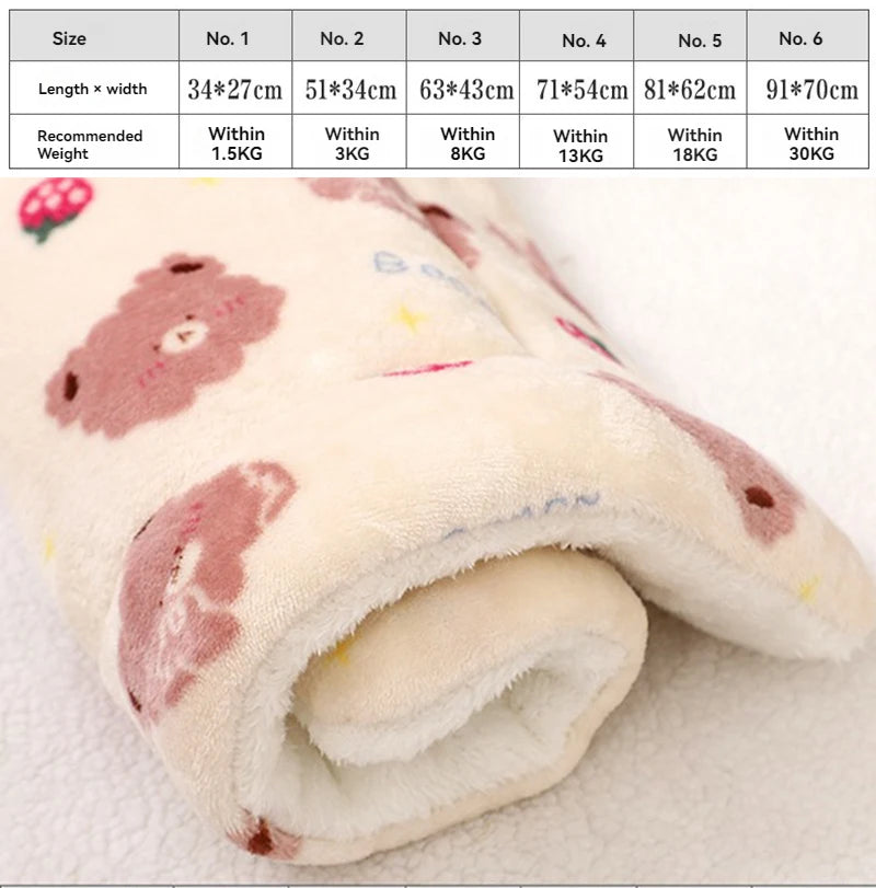 Soft Flannel Pet Blanket puppy Sleeping Cover Towel cushion for small Medium large dogs