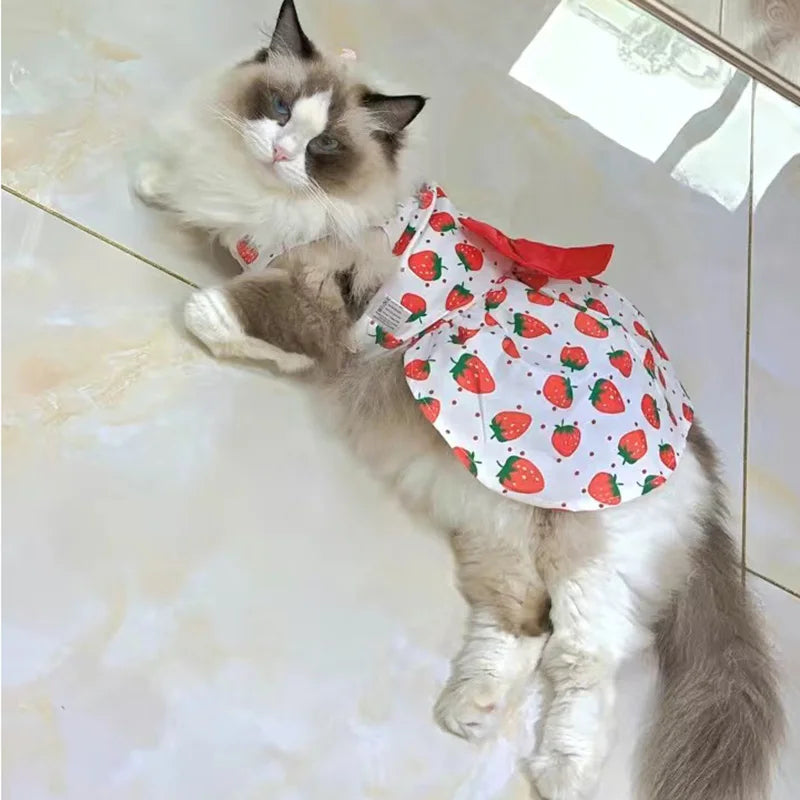 Fashion Cat and Dog Puppy Dresses with Bow