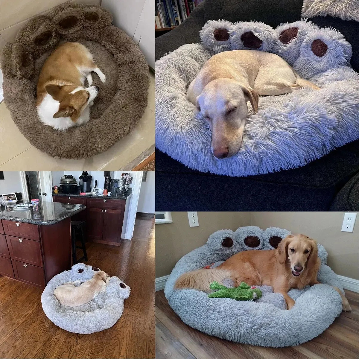 Pet Sleeping Beds For Small Medium Large Soft Fluffy Cushion Dog Bed