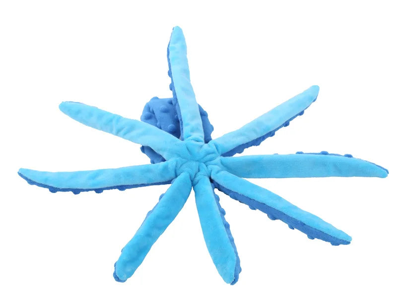 Pet Plush Toy Octopus Dog Interactive Toy Indestructible Bite Resistant