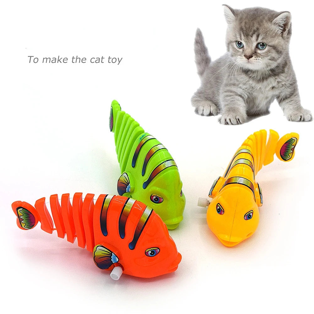 Pet Cat Toy Spring Swing Fish