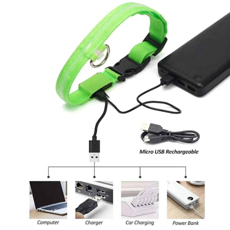 3 Modes Dog Luminous Charge Collar Led Usb