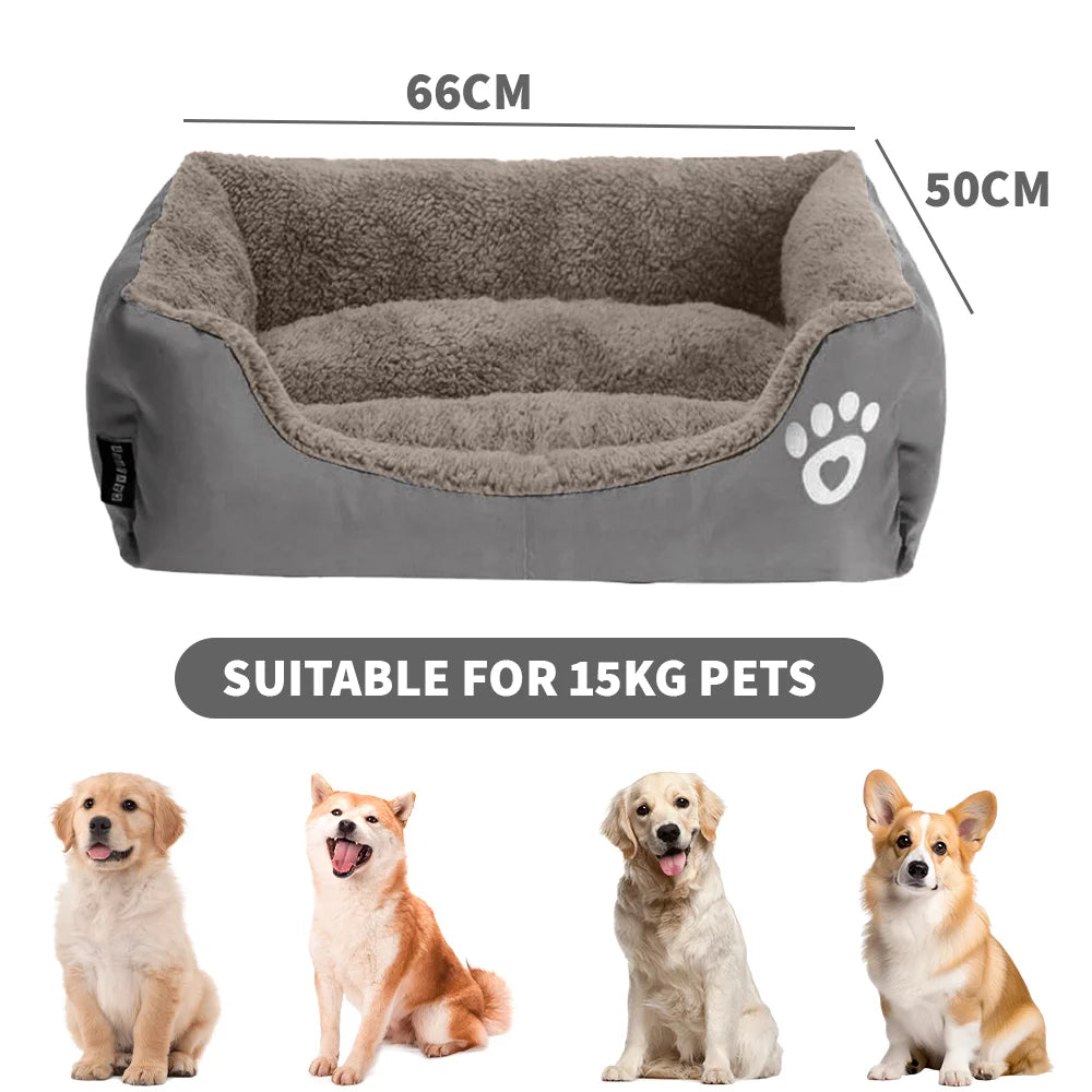 Dog Sofa Bed Large Square Plush Nest for Small Medium Dogs Pet Supplies