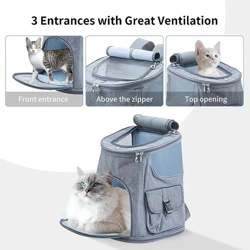 Pet Bags Breathable and Cool Travel Backpack with Two Side Pockets