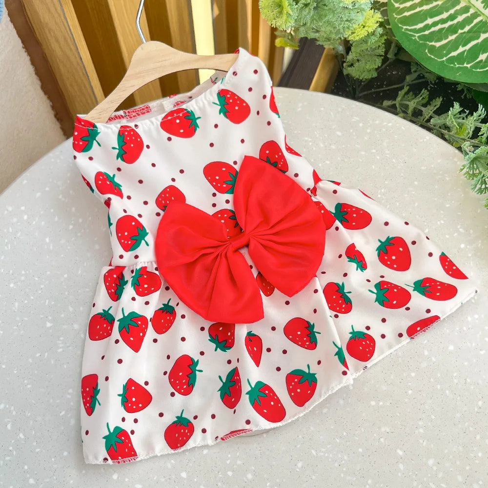 Pet Skirt Cute Dog Dress Bow Lace for Small Medium Puppy