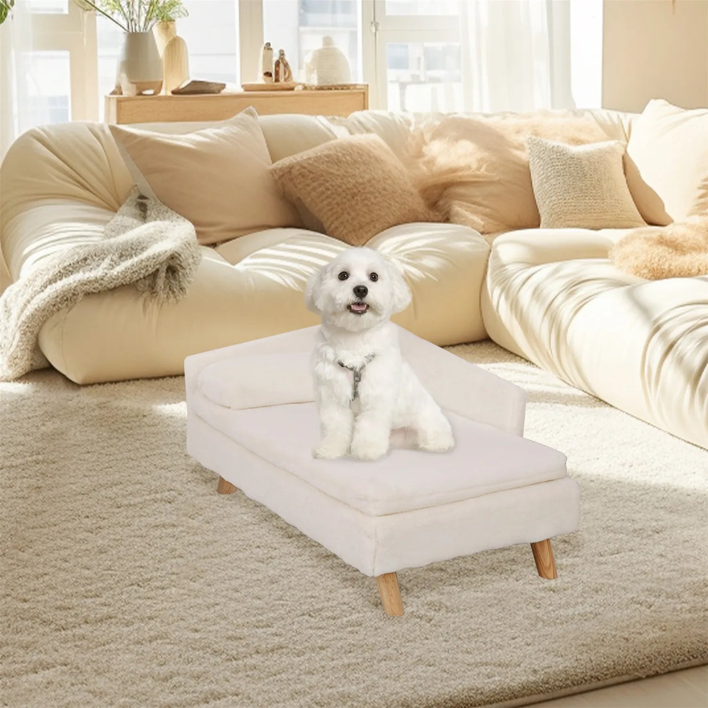 Nordic Pet Stool Bed with Cozy Pad Waterproof