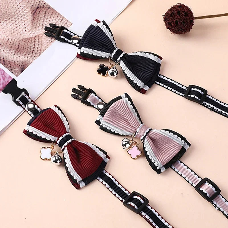 Cute Pet Girl Cat Dog Collar Adjustable