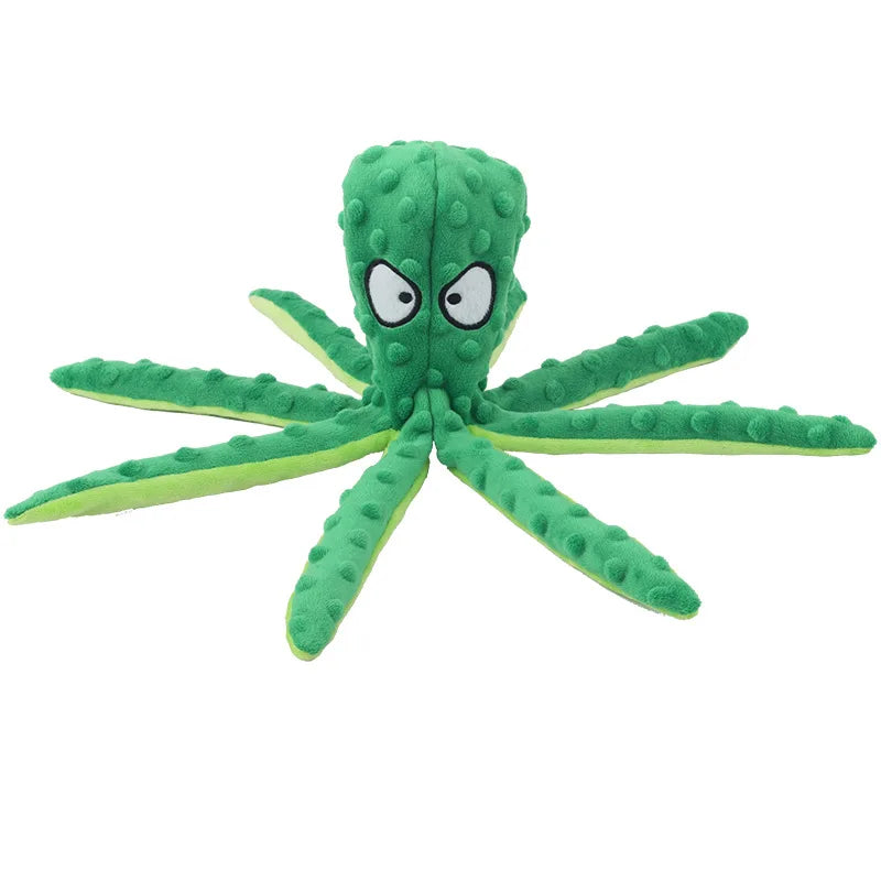 Pet Plush Toy Octopus Dog Interactive Toy Indestructible Bite Resistant