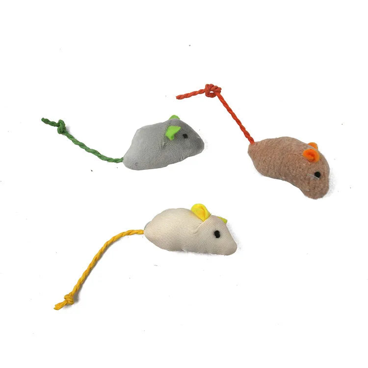 3-200 Pcs Rattle Cat Mouse Toys