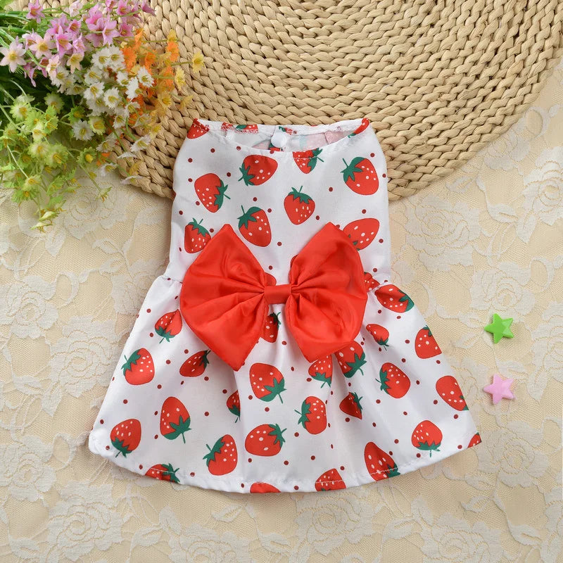 Fashion Cat and Dog Puppy Dresses with Bow