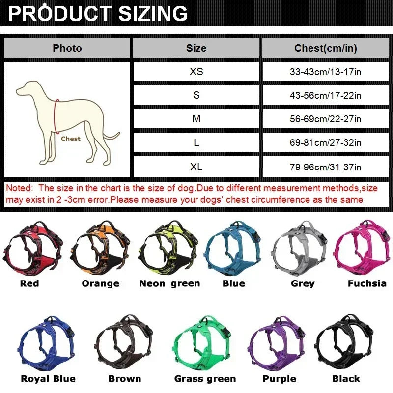 Reflective Adjustable Breathable Vest Chest Strap for Small Medium Large Dogs