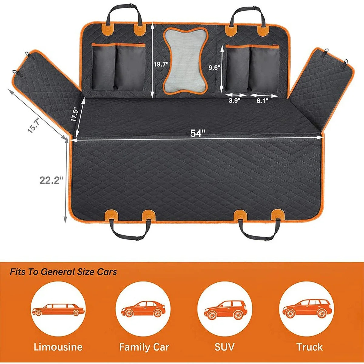 Waterproof Cloth Car Seat for Pet 100% Bite Proof Dirt Proof