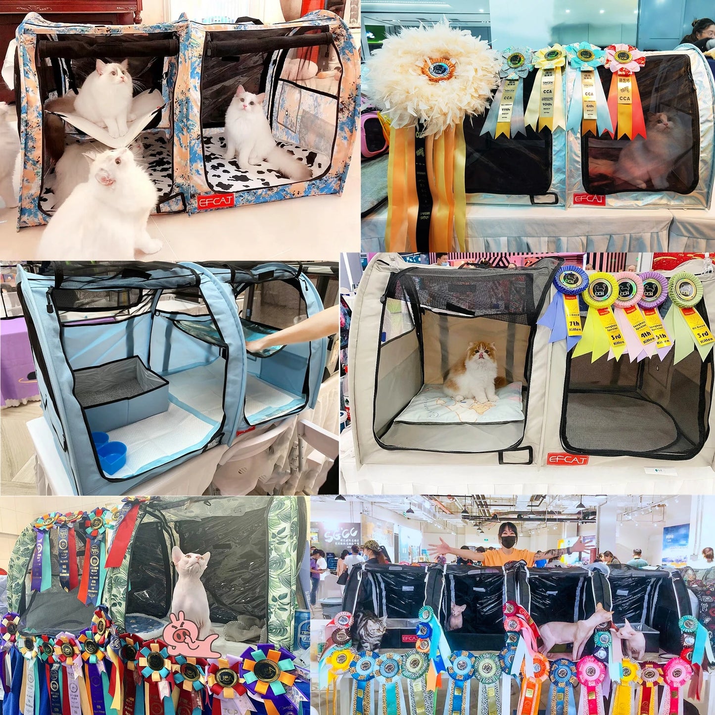 Large Pet Dog Cat Cage Foldable