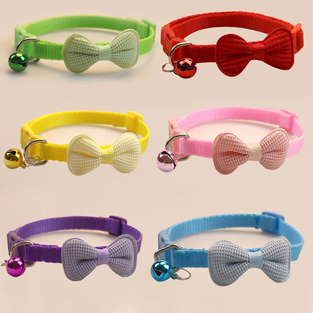 Pet Bow Bell Collars