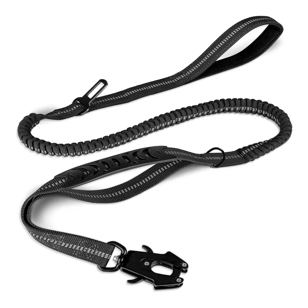 Reflective Shock Absorbing Pet Leashes with Car Seatbelt