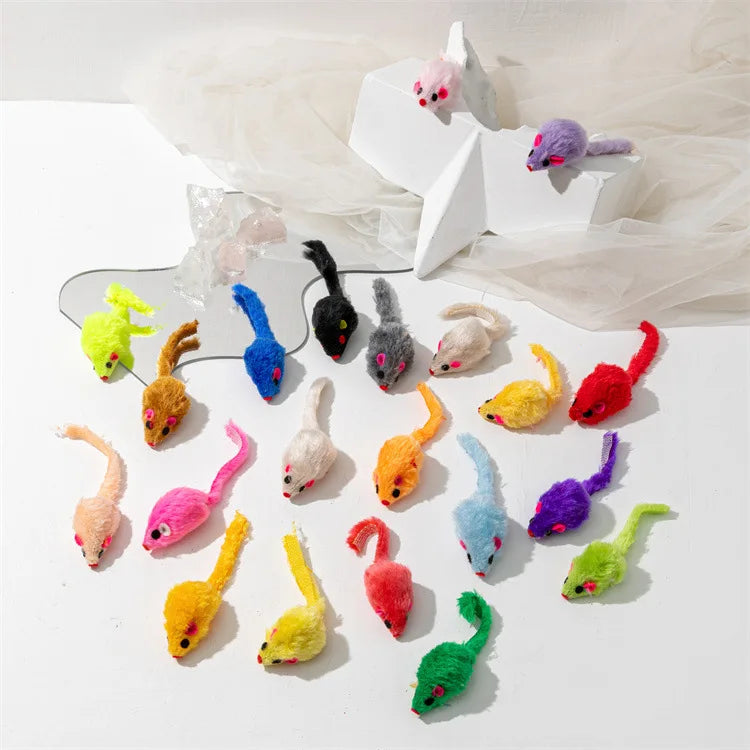 3-200 Pcs Rattle Cat Mouse Toys