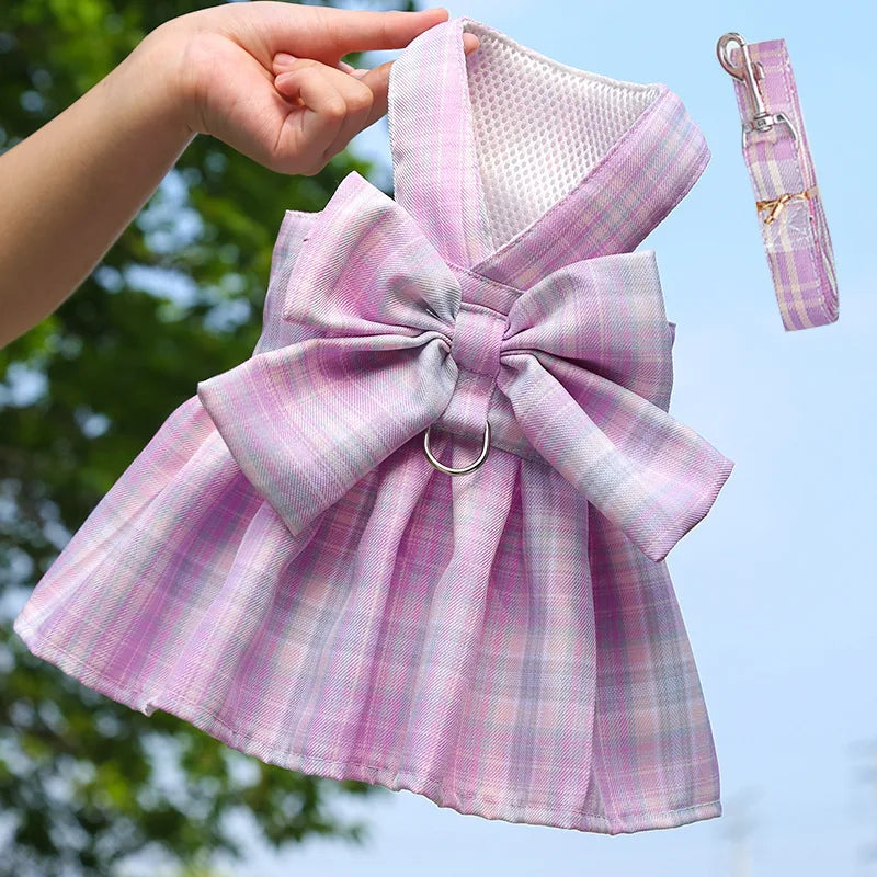 Bow Puppy Cat Dresses Summer