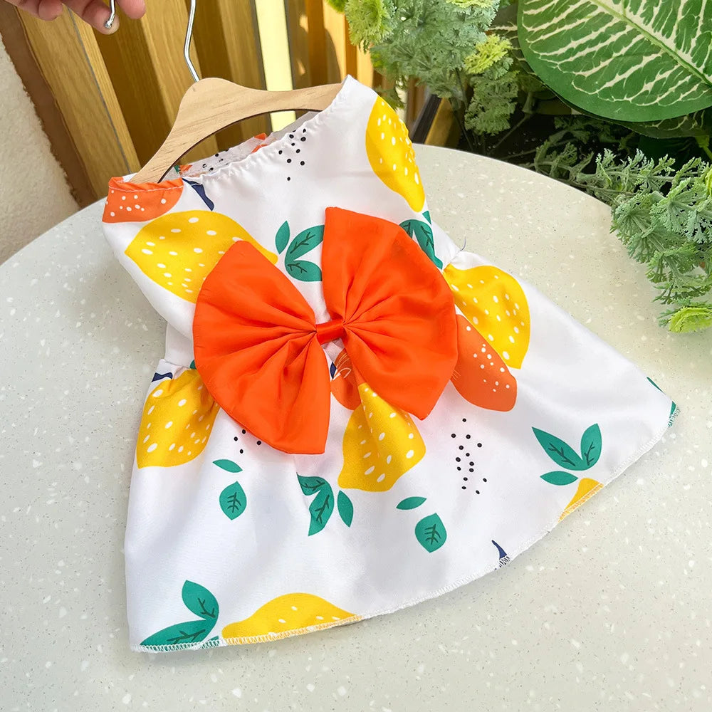 Pet Skirt Cute Dog Dress Bow Lace for Small Medium Puppy