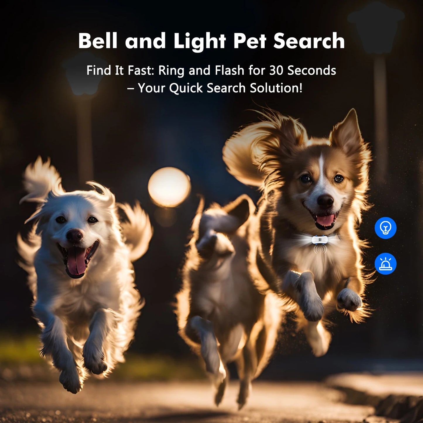 Dog Cat Tracker Smart Light Sound Search