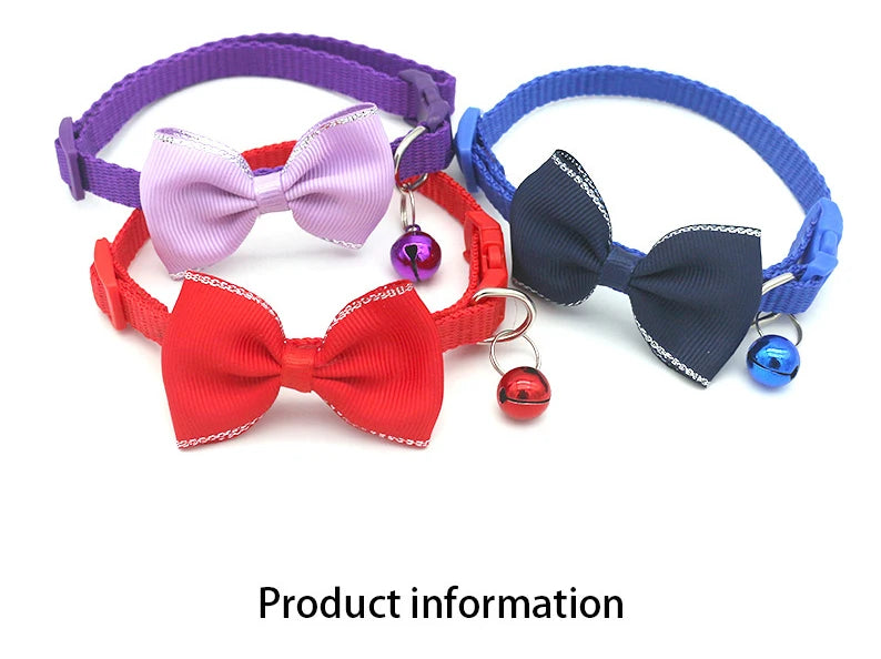 Pet Bow Bell Collars