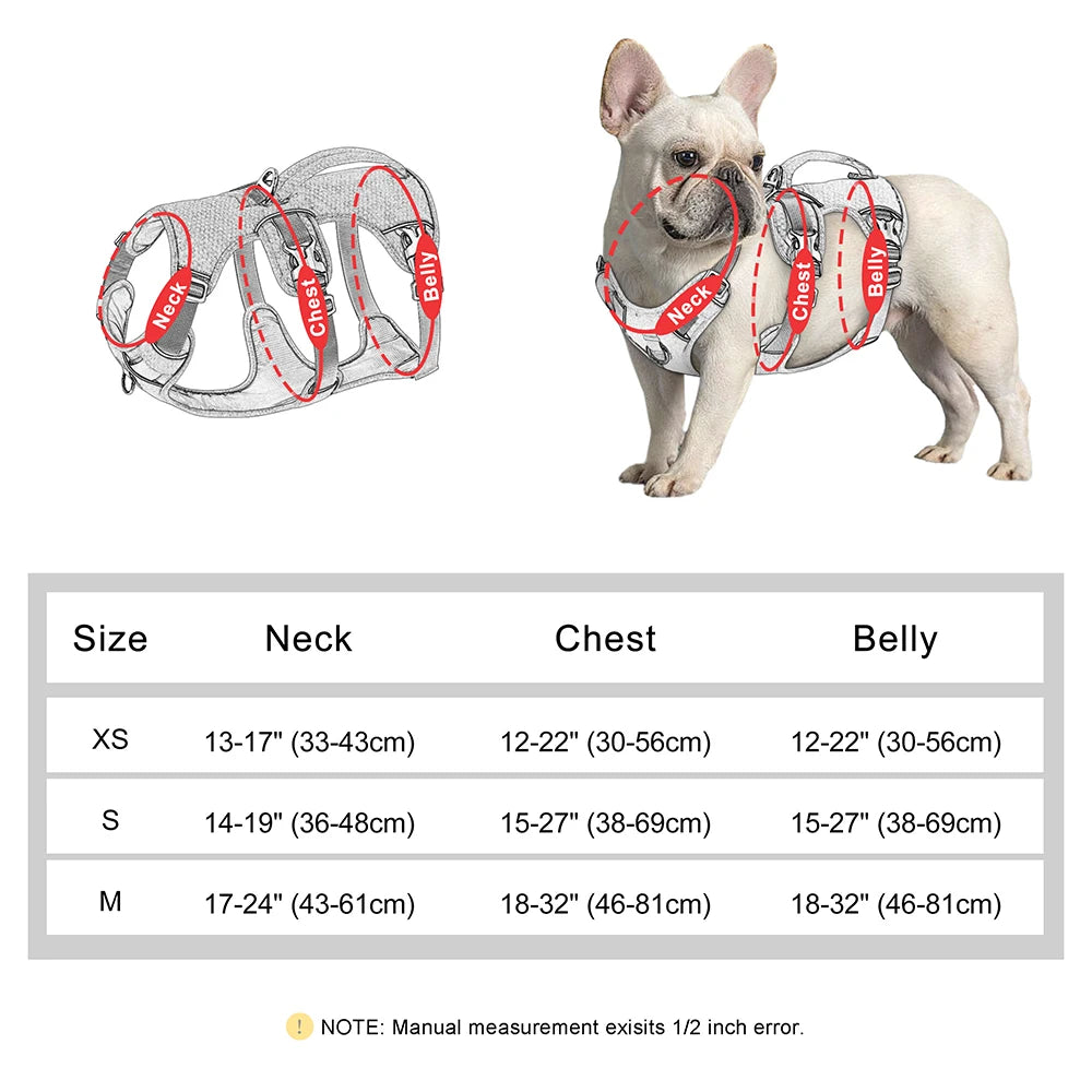 Durable Vest With Handle Adjustable for Small Medium Large Dogs Bulldog Walking