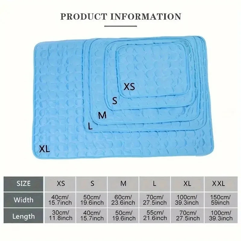 Pet Self Cooling Mat, Ice Silk, Cooling Pad for Dogs and Cats