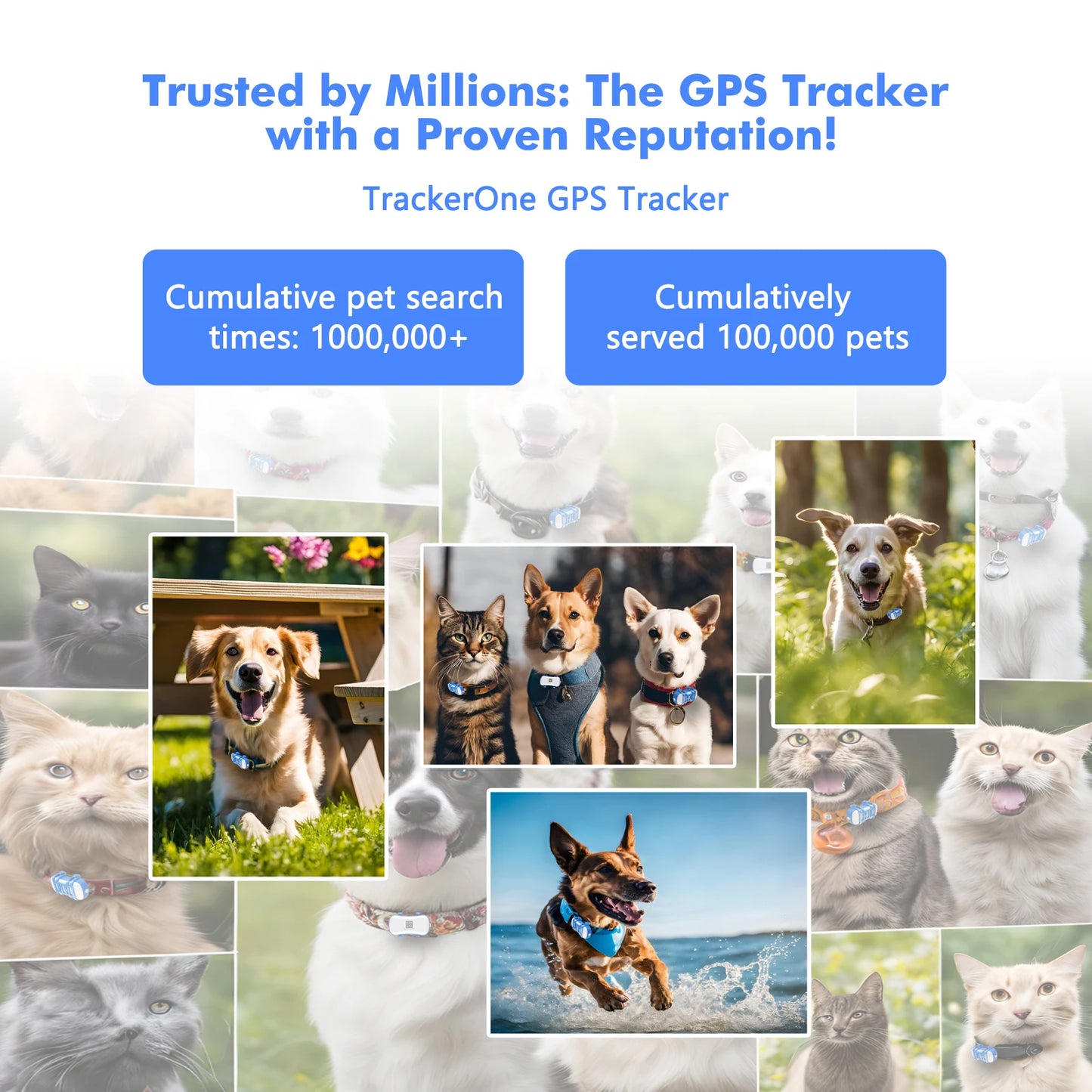 Dog Cat Tracker Smart Light Sound Search