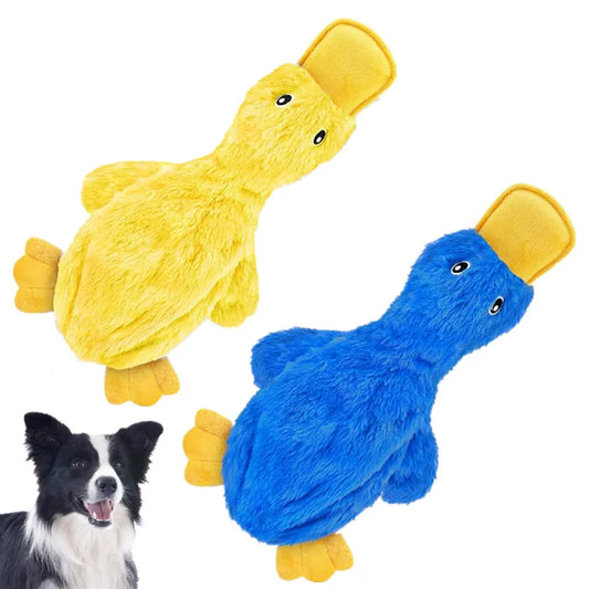 Dog Plush Sound Toys Yellow Duck Puppy Squeaky Interactive Stuffed