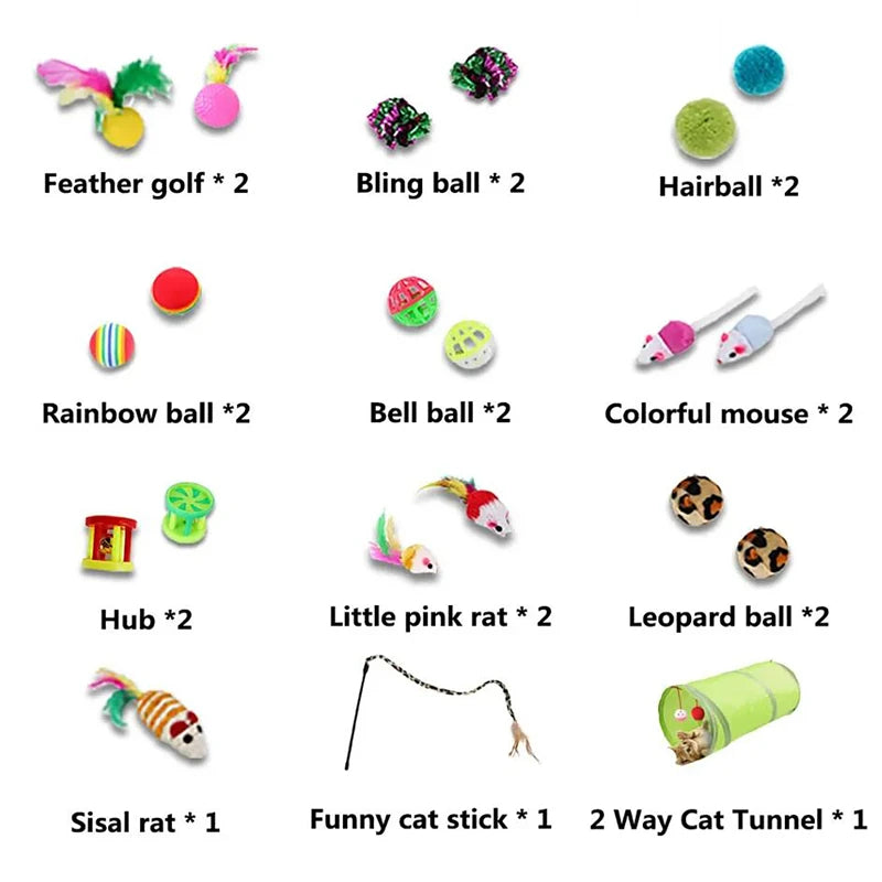 Variety Pack-Pet Cat Toys Combination Set,