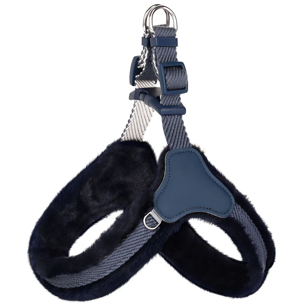 Warm Plush Padded Dog Harness Winter