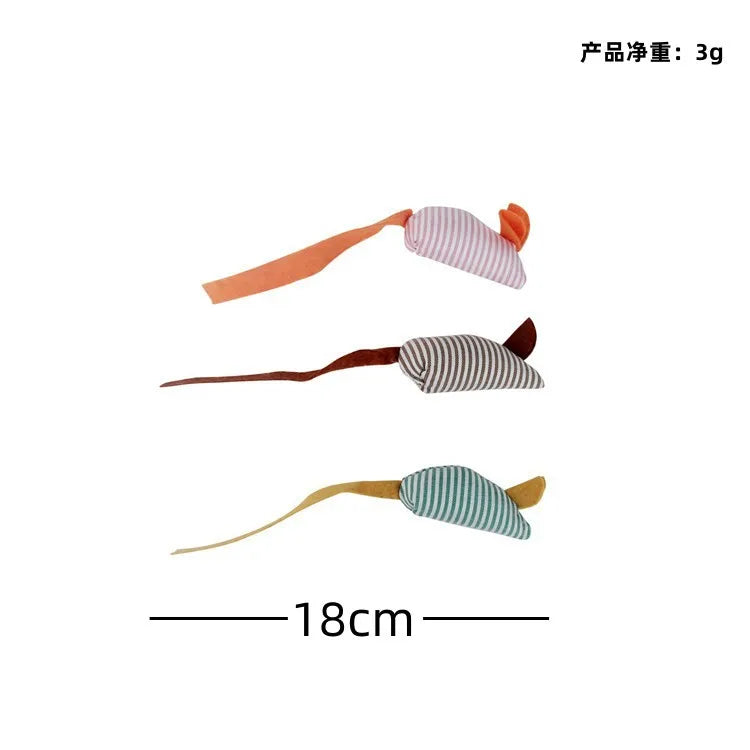 3-200 Pcs Rattle Cat Mouse Toys