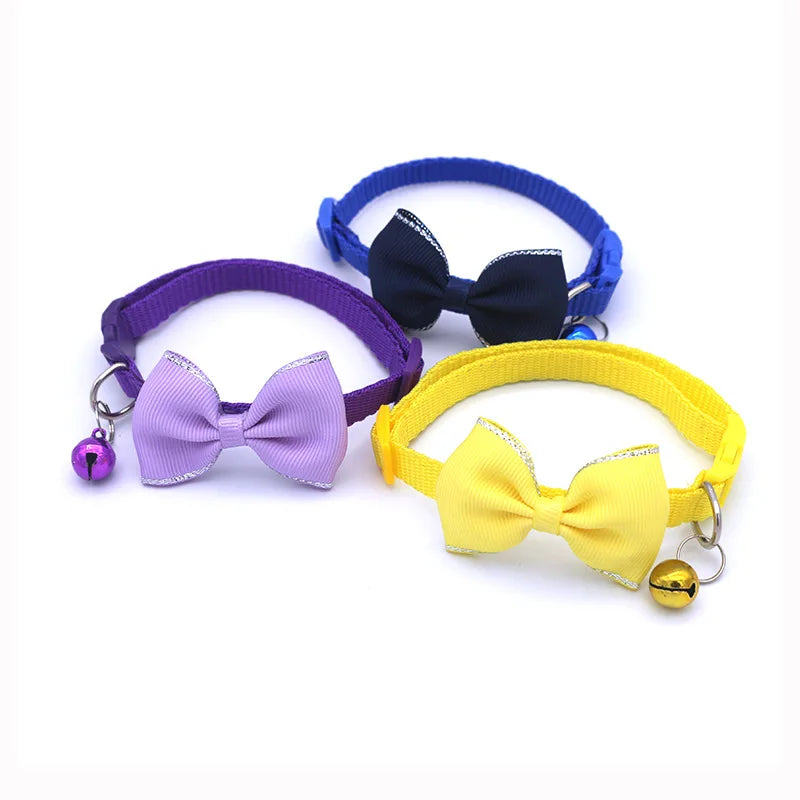 Pet Bow Bell Collars