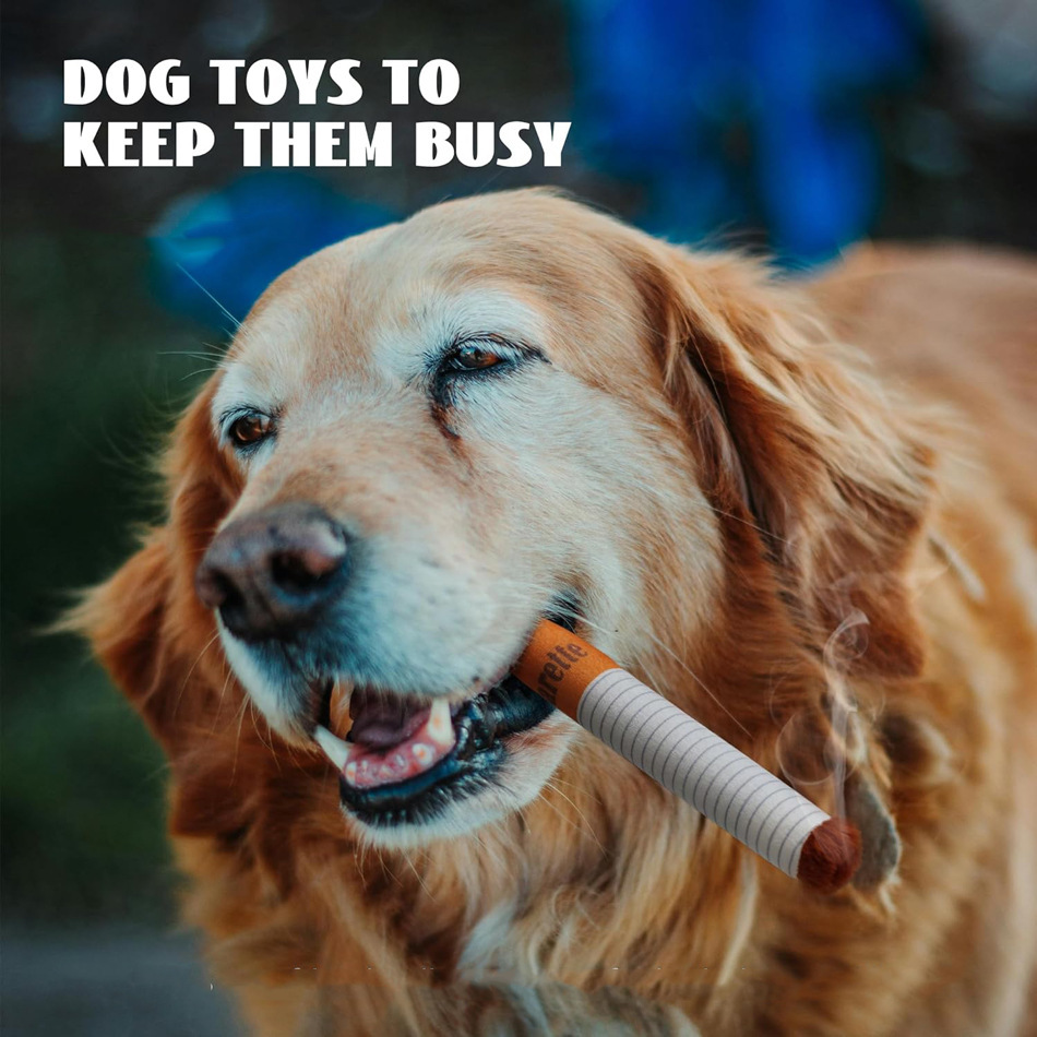 Dog Chewing Toy With Squeaker Cigarette