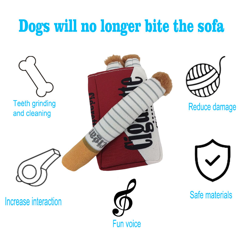 Dog Chewing Toy With Squeaker Cigarette